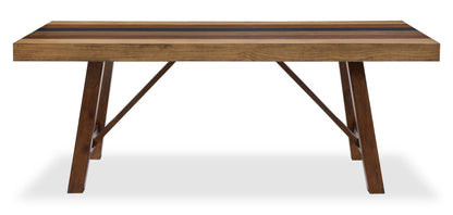Boden Dining Table, 78"W, Trestle Base - Brown | Table de salle à manger Boden de 78 po (L) avec base à tréteaux - brune