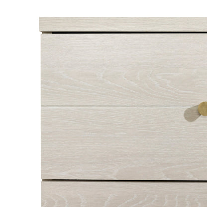 Lake Bedroom Chest of Drawers, 5-Drawer, 29"W x 52"H, Made in Canada, Glam - White | Commode verticale somptueuse Lake de 29 po (L) x 52 po (H) à 5 tiroirs pour la chambre à coucher, fabriquée au Canada - blanche