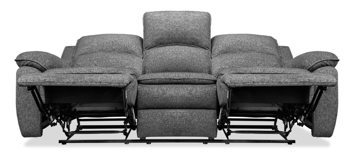 Chandler 82" Chenille Fabric Reclining Sofa - Grey | Sofa inclinable Chandler de 82 po en tissu de chenille - gris
