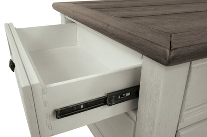 Colby 46" Rustic Lift Top Coffee Table with Storage and Casters - Two Tone Wood|Table à café rustique Colby de 46 po avec dessus relevable, rangement et roulettes - bois deux teintes