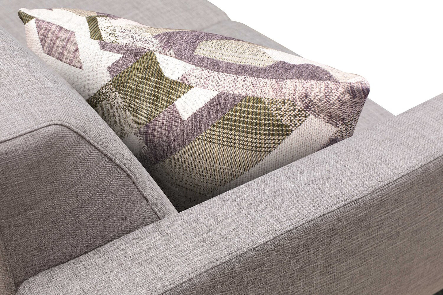 Kort & Co. Freeman 88" Linen-Look Fabric Sofa with Wood Base and Tufted Back Cushions - Dove White | Sofa Freeman Kort & Co. de 88 po en tissu d’apparence lin avec pattes en bois et coussins de dossier capitonnés - blanc colombe