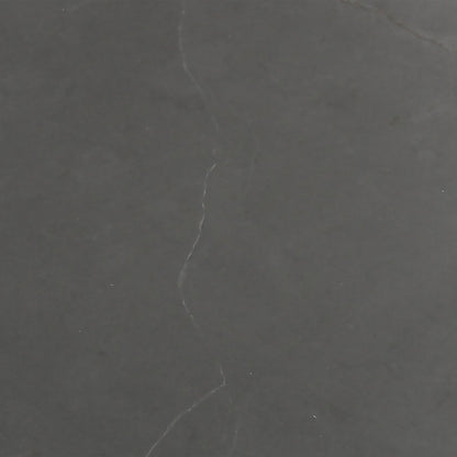 Hamilton 37.99" Modern Triangular Coffee Table - Grey Marble Look Top with Black Metal Legs|Table à café triangulaire moderne Hamilton de 37,99 po - dessus en imitation de marbre gris avec pattes en métal noir