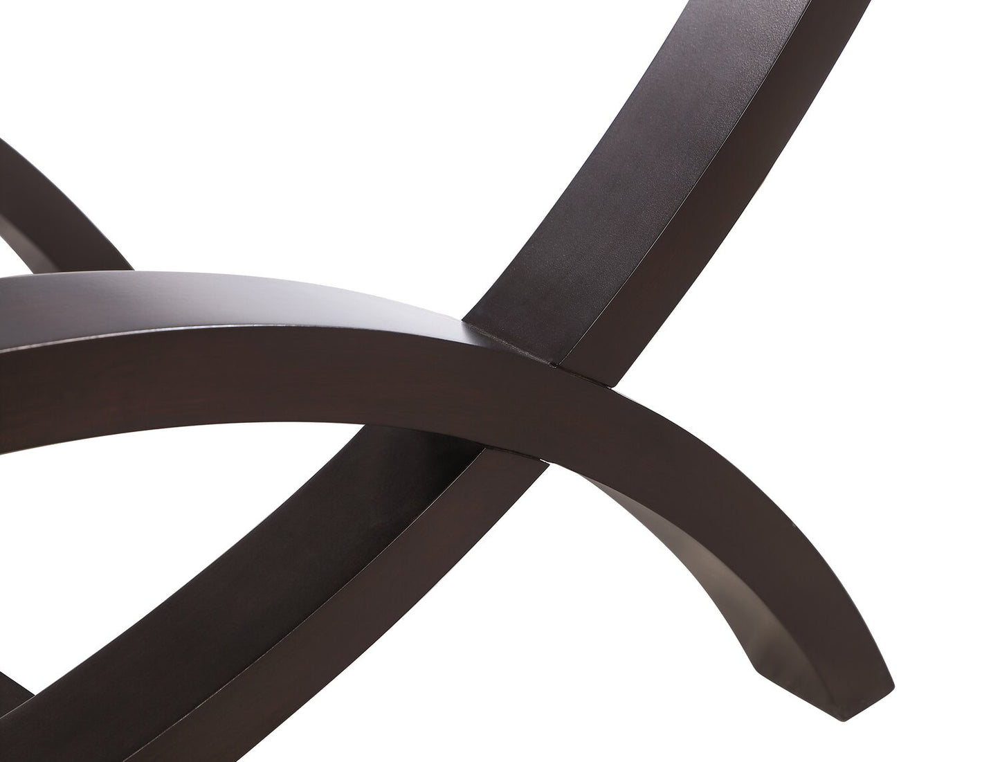 Ricci  48" Modern Glass Top Coffee Table - Glass with Espresso Finished Legs|Table à café moderne Ricci de 48 po avec dessus en verre - verre avec pattes au fini espresso