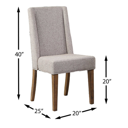 Cedar Dining Chair with Polyester Fabric, Pine Wood - Beige | Chaise de salle à manger Cedar en tissu de polyester et en pin - beige