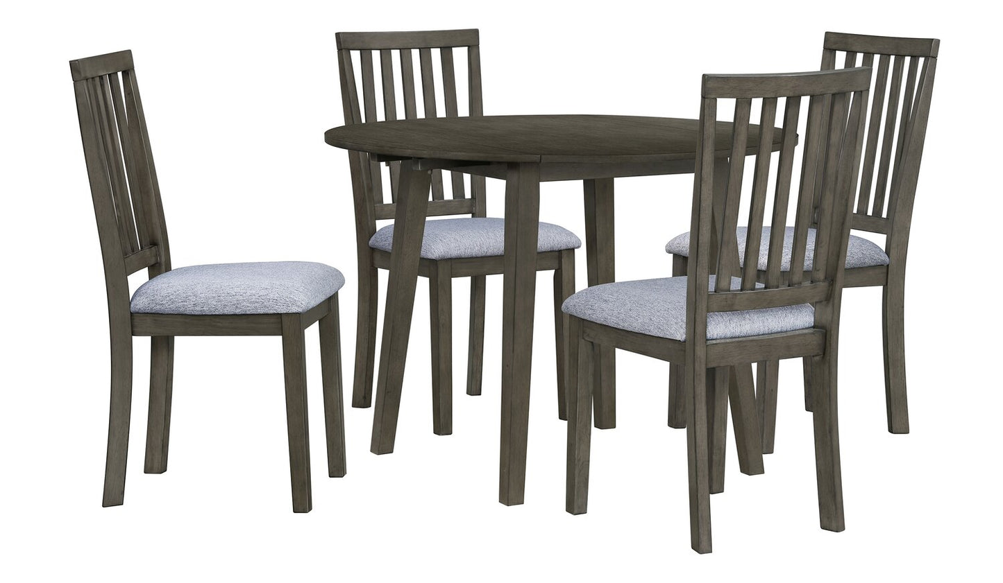 Bryn Drop-Leaf Dining Table, 42" Round - Dark Grey | Table de salle à manger ronde Bryn de 42 po avec abattant - gris foncé