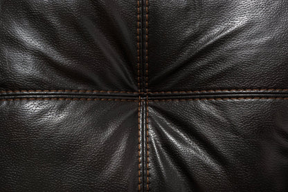 Made in Canada Addison 86" Leather-Look Fabric Sofa with Removable Seat Cushion and Tufting - Blackberry Black | Sofa Addison de 86 po fabriqué au Canada en tissu d’apparence cuir avec coussin de siège amovible et capitonnage - noir mûre
