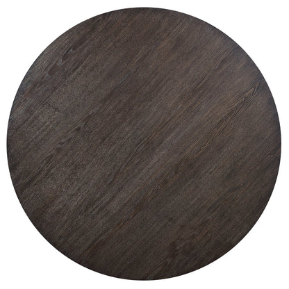 Zelda Dining Table with Pedestal Base, 52"W Round  - Espresso Brown | Table de salle à manger ronde Zelda de 52 po (L) avec base piédestal - brun espresso