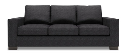 Made in Canada Customizable Sofa Lab Track 85" Chenille Fabric Sofa with Track Arms - Luxury Charcoal Grey | Sofa Track de Sofa Lab de 85 po fabriqué au Canada en tissu de chenille avec accoudoirs rectilignes - gris Luxury Charcoal | TR102993