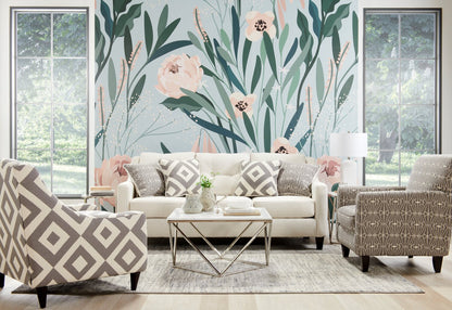 Made in Canada Cindy Crawford Home Kylie 78" Linen-Look Sofa with Wood Legs - Zeus Pearl | Sofa Kylie de Cindy Crawford Home de 78 po fabriqué au Canada en tissu d’apparence lin avec pattes en bois - perle Zeus