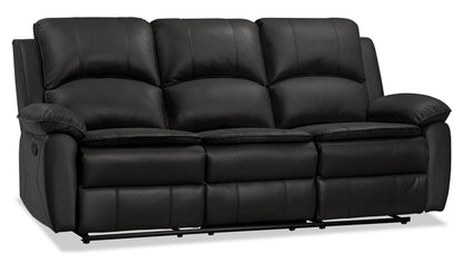Chandler 82" Leather-Look Fabric Reclining Sofa - Grey | Sofa inclinable Chandler de 82 po en tissu d’apparence cuir - gris