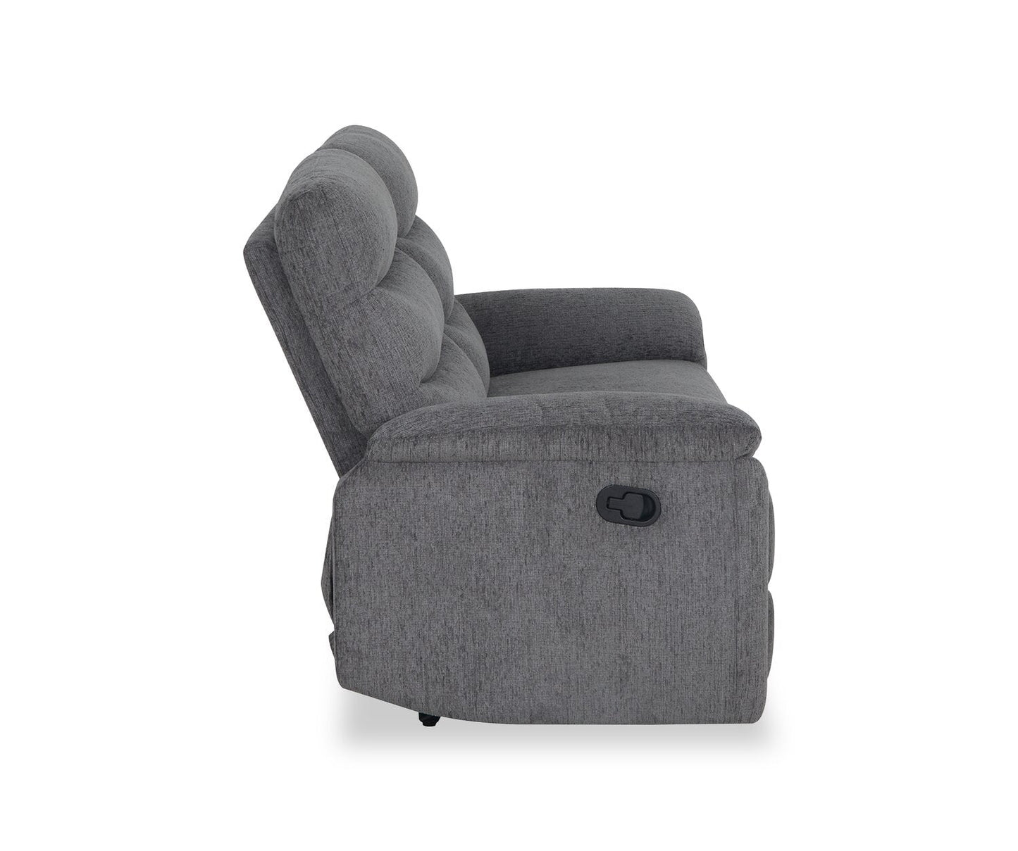 Brody 73.62" Chenille Fabric Reclining Sofa - Dark Grey | Sofa inclinable Brody de 73,62 po en tissu de chenille - gris foncé