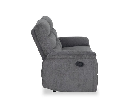 Brody 73.62" Chenille Fabric Reclining Sofa - Dark Grey | Sofa inclinable Brody de 73,62 po en tissu de chenille - gris foncé
