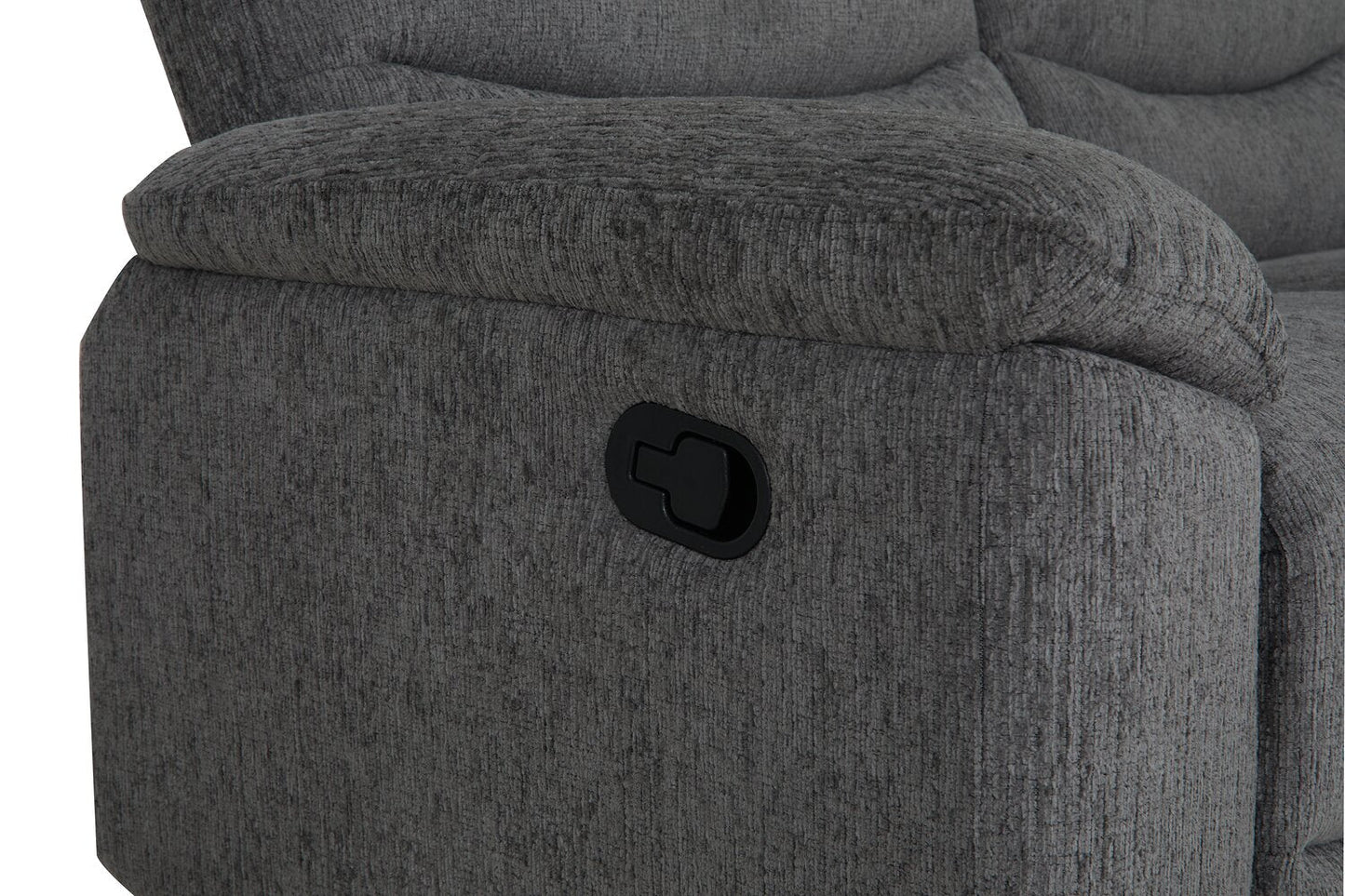 Brody 73.62" Chenille Fabric Reclining Sofa - Dark Grey | Sofa inclinable Brody de 73,62 po en tissu de chenille - gris foncé