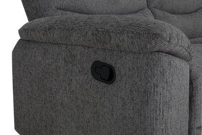 Brody 73.62" Chenille Fabric Reclining Sofa - Dark Grey | Sofa inclinable Brody de 73,62 po en tissu de chenille - gris foncé