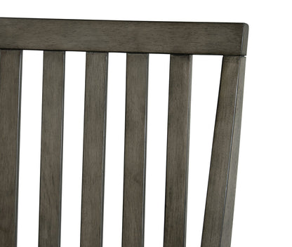 Bryn Dining Chair with Fabric Seat, Slat-Back - Dark Grey | Chaise de salle à manger Bryn avec siège en tissu et dossier à lattes - gris foncé