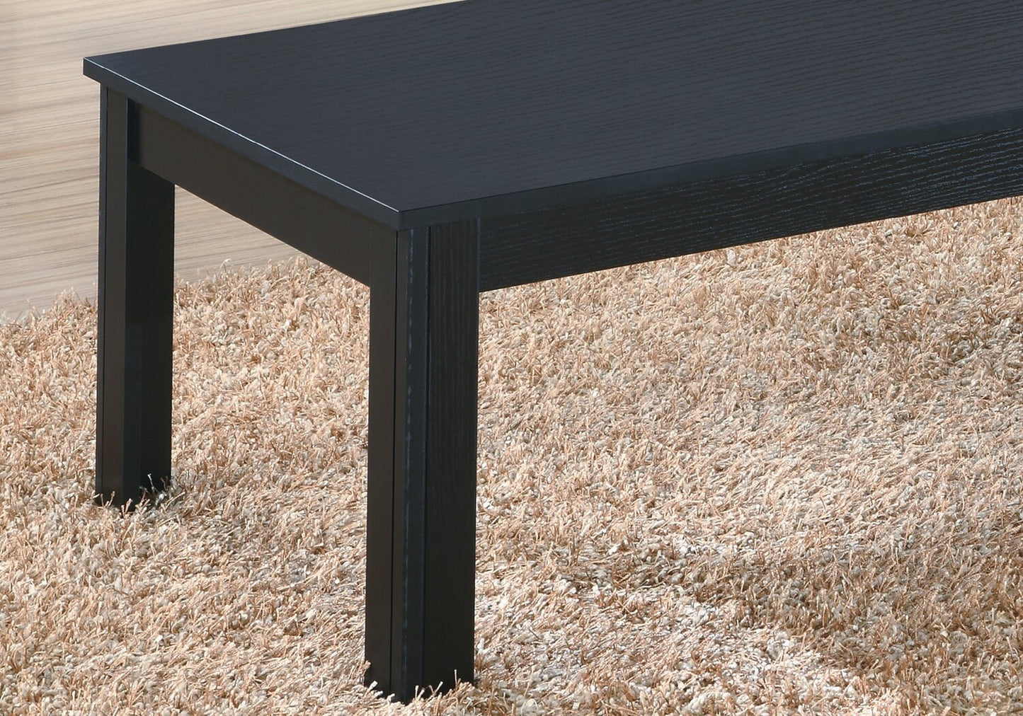 Kiana 44" Modern 3-Pack Coffee + 2 End Tables - Black |Ensemble 3 tables modernes Kiana de 44 po (table à café et 2 tables de bout) - noir