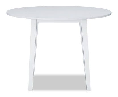 Bryn Drop-Leaf Dining Table, 42" Round - White | Table de salle à manger ronde Bryn de 42 po avec abattant - blanche