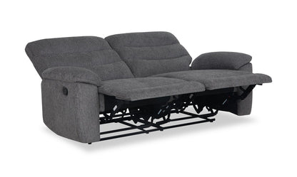 Brody 73.62" Chenille Fabric Reclining Sofa - Dark Grey | Sofa inclinable Brody de 73,62 po en tissu de chenille - gris foncé