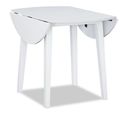 Bryn Drop-Leaf Dining Table, 42" Round - White | Table de salle à manger ronde Bryn de 42 po avec abattant - blanche