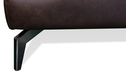Melrose 84.5" Top-Grain Genuine Leather Sofa with Metal Legs - Dark Brown | Sofa Melrose de 84,5 po en cuir véritable de qualité supérieure avec pattes en métal - brun foncé