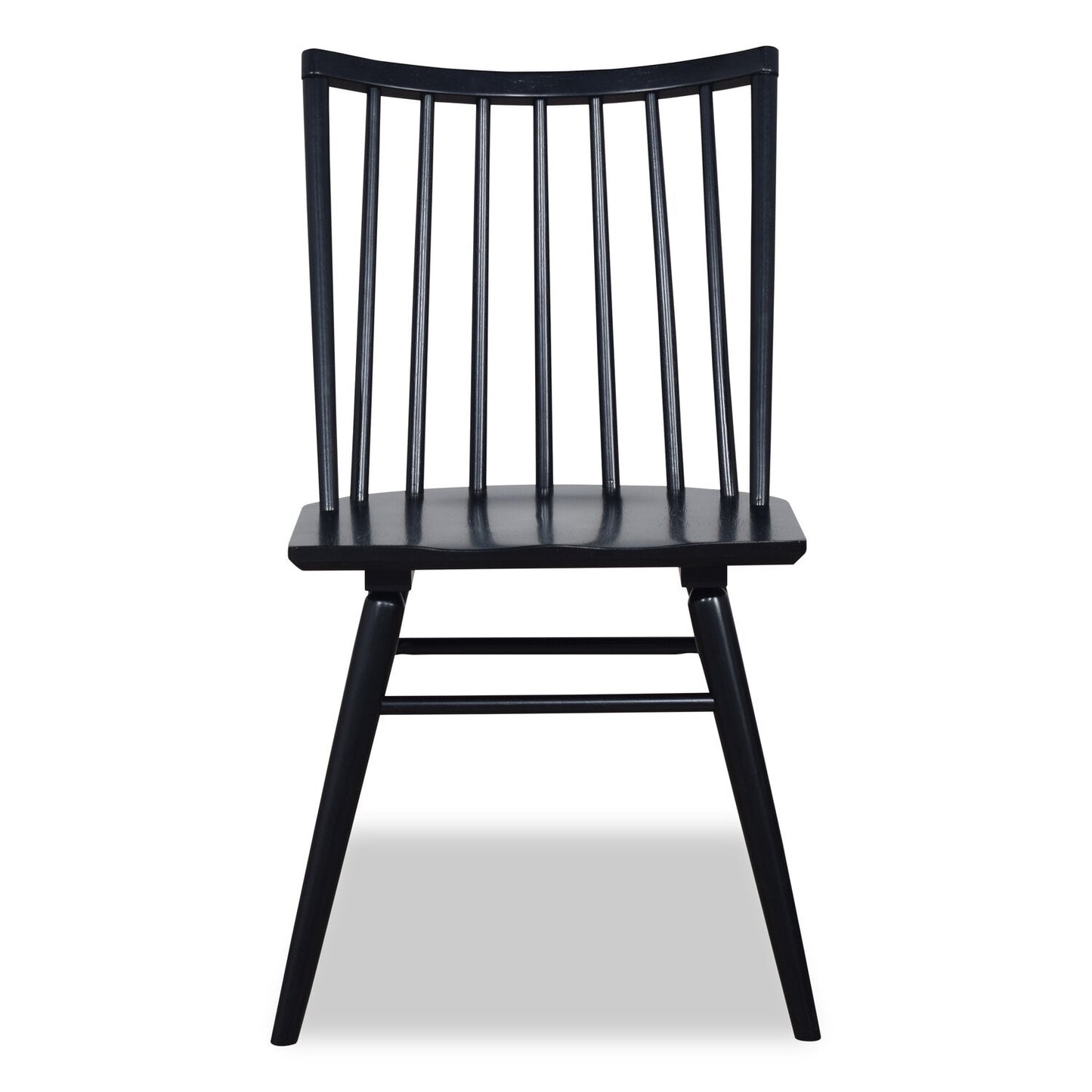Astro Dining Chair with Curved Spindle-Back - Black | Chaise de salle à manger Astro avec dossier à barreaux en forme de fuseau courbé - noire