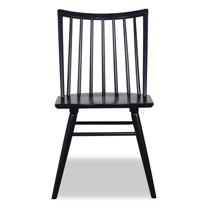 Astro Dining Chair with Curved Spindle-Back - Black | Chaise de salle à manger Astro avec dossier à barreaux en forme de fuseau courbé - noire