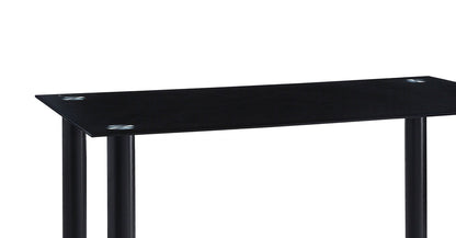Onyx Dining Table with Glass Top, 55"W - Black | Table de salle à manger Onyx de 55 po (L) avec dessus en verre - noire