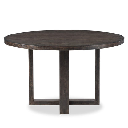 Zelda Dining Table with Pedestal Base, 52"W Round  - Espresso Brown | Table de salle à manger ronde Zelda de 52 po (L) avec base piédestal - brun espresso