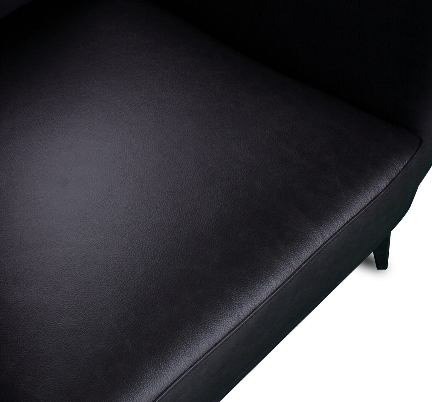 Melrose 84.5" Top-Grain Genuine Leather Sofa with Metal Legs - Black | Sofa Melrose de 84,5 po en cuir véritable de qualité supérieure avec pattes en métal - noir