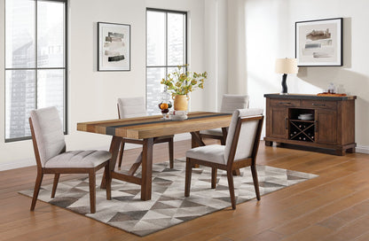 Boden Dining Table, 78"W, Trestle Base - Brown | Table de salle à manger Boden de 78 po (L) avec base à tréteaux - brune