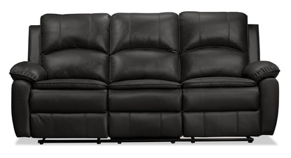 Chandler 82" Leather-Look Fabric Reclining Sofa - Grey | Sofa inclinable Chandler de 82 po en tissu d’apparence cuir - gris