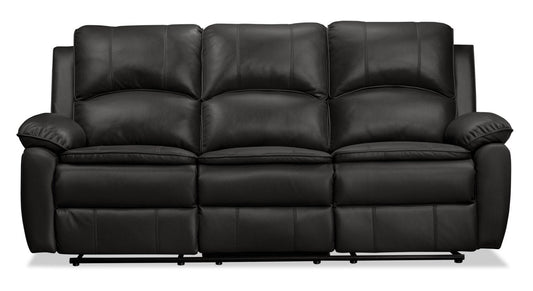 Chandler 82" Leather-Look Fabric Reclining Sofa - Grey | Sofa inclinable Chandler de 82 po en tissu d’apparence cuir - gris