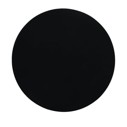Xander 36" Modern Round Glass Top Coffee Table - Black and Gold with Metal Legs|Table à café ronde moderne Xander de 36 po avec dessus en verre - noire et dorée avec pattes en métal