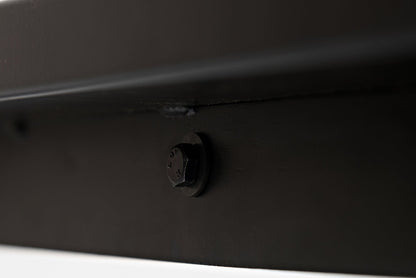 Apex 48" Modern Coffee Table with Shelf - Grey with Black Metal Legs|Table à café moderne Apex 48 po avec tablette - grise avec pattes en métal noir
