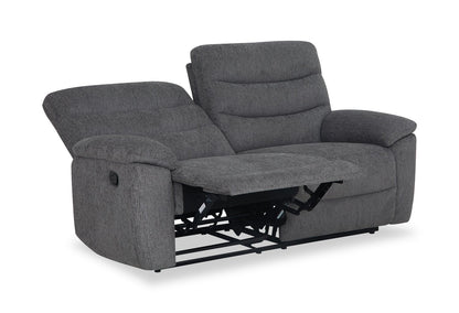 Brody 73.62" Chenille Fabric Reclining Sofa - Dark Grey | Sofa inclinable Brody de 73,62 po en tissu de chenille - gris foncé