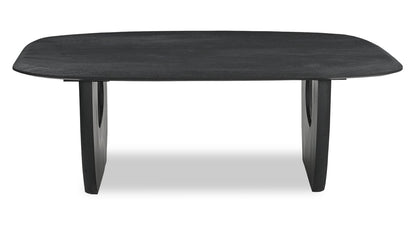Abbot 48” Modern Solid Wood Coffee Table - Black | Table à café moderne Abbot de 48 po en bois massif - noire