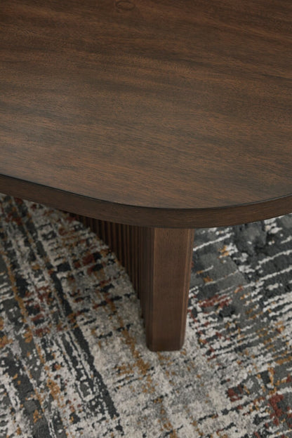 Barlow 52” Solid Wood Mid-Century Modern Coffee Table - Brown | Table à café Barlow de 52 po de style moderne du milieu du 20e siècle en bois massif - brune