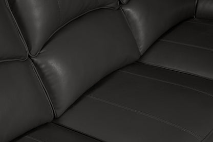 Chandler 82" Leather-Look Fabric Reclining Sofa - Grey | Sofa inclinable Chandler de 82 po en tissu d’apparence cuir - gris