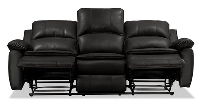 Chandler 82" Leather-Look Fabric Reclining Sofa - Grey | Sofa inclinable Chandler de 82 po en tissu d’apparence cuir - gris