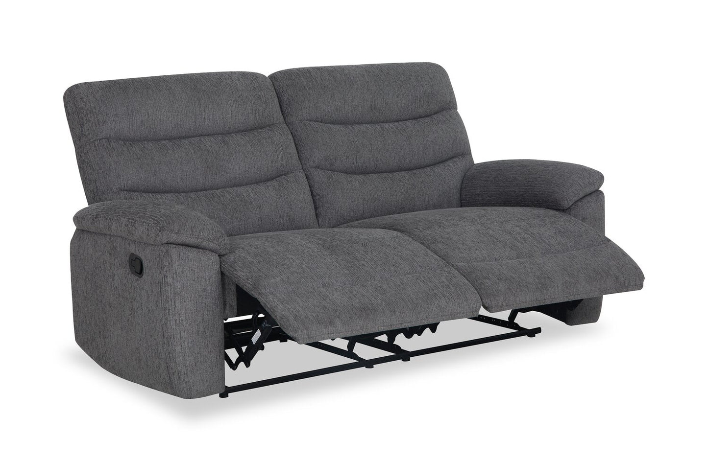 Brody 73.62" Chenille Fabric Reclining Sofa - Dark Grey | Sofa inclinable Brody de 73,62 po en tissu de chenille - gris foncé