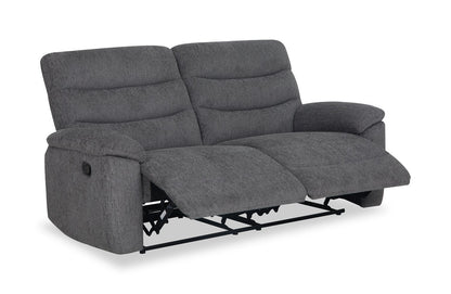 Brody 73.62" Chenille Fabric Reclining Sofa - Dark Grey | Sofa inclinable Brody de 73,62 po en tissu de chenille - gris foncé