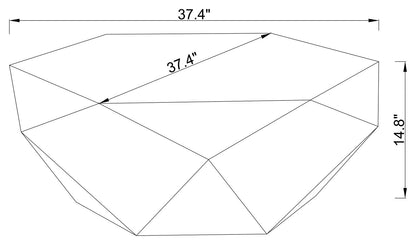 Dawson 37” Modern Coffee Table - Black | Table à café moderne Dawson de 37 po - noire