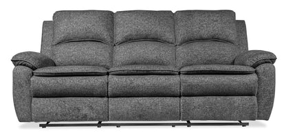 Chandler 82" Chenille Fabric Reclining Sofa - Grey | Sofa inclinable Chandler de 82 po en tissu de chenille - gris