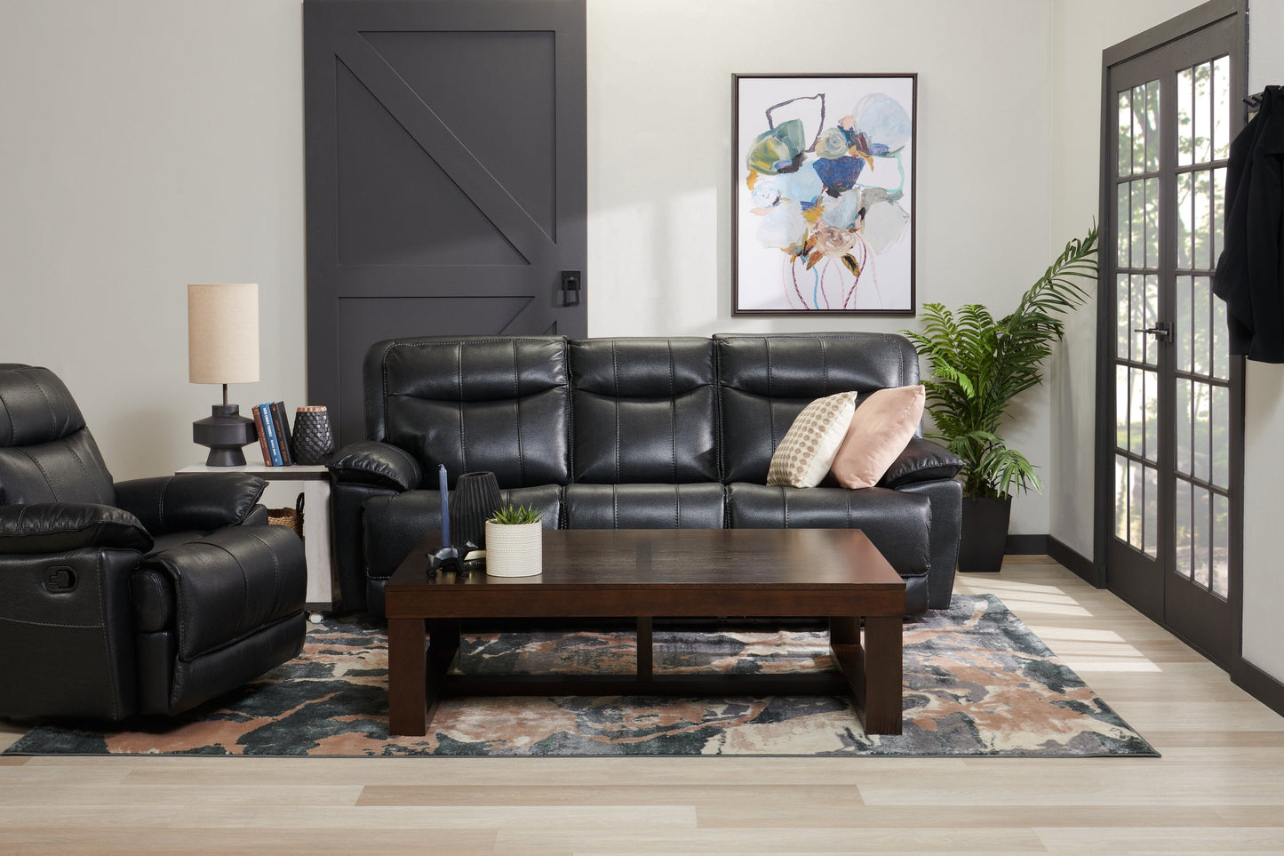 Watson 56" Contemporary Coffee Table - Dark Brown Wood|Table à café contemporaine Watson de 56 po - bois brun foncé
