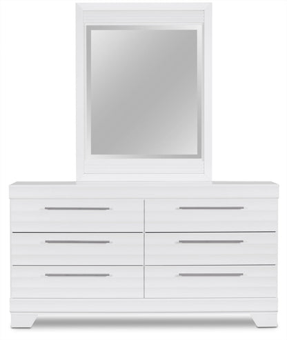 Olivia Bedroom 6-Drawer Dresser, 61.3"W x 32.8"H, Made in Canada - White | Commode Olivia de 61,3 po (L) x 32,8 po (H) à 6 tiroirs pour la chambre à coucher, fabriquée au Canada - blanche